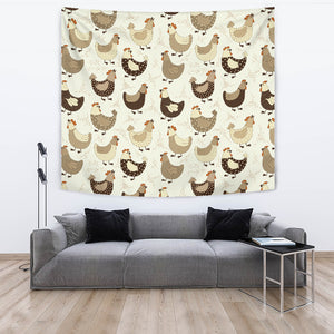 Cute Rooster Chicken Cock Wall Tapestry