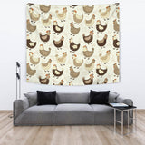 Cute Rooster Chicken Cock Wall Tapestry