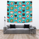 Cute Sushi Pattern Wall Tapestry