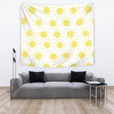 Hand Drawn Sun Pattern Wall Tapestry