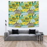 Hand Drawn Windmill Pattern Wall Tapestry