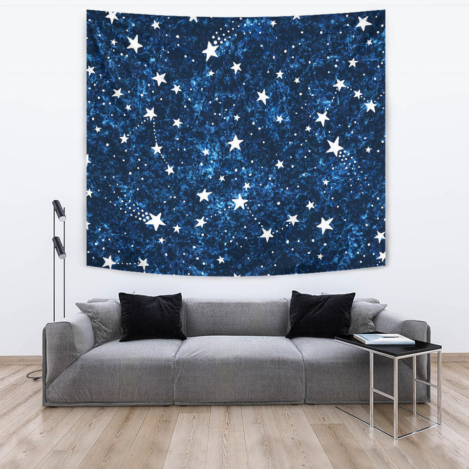 Night Sky Star Pattern Wall Tapestry