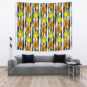 Papaya Design Pattern Wall Tapestry