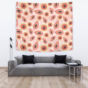 Papaya Leaves Pattern Wall Tapestry