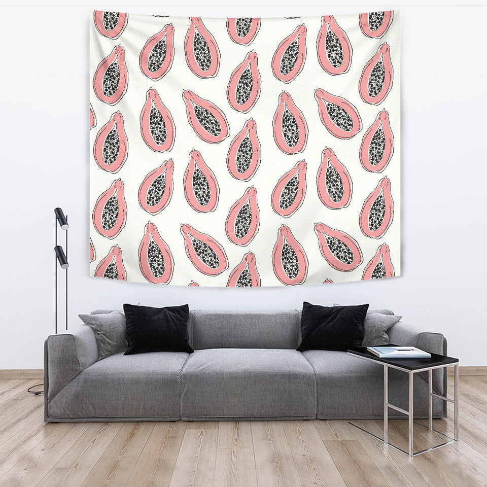 Papaya Pattern Wall Tapestry