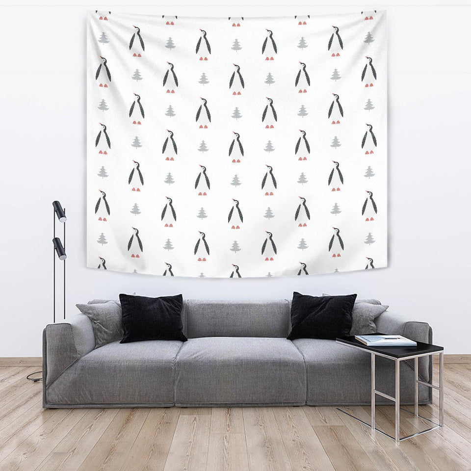 Penguin Pattern Wall Tapestry