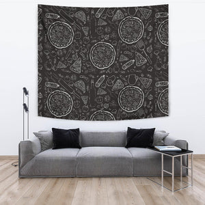 Pizza Pattern  Wall Tapestry