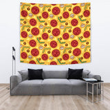 Pizza Texture Pattern Wall Tapestry