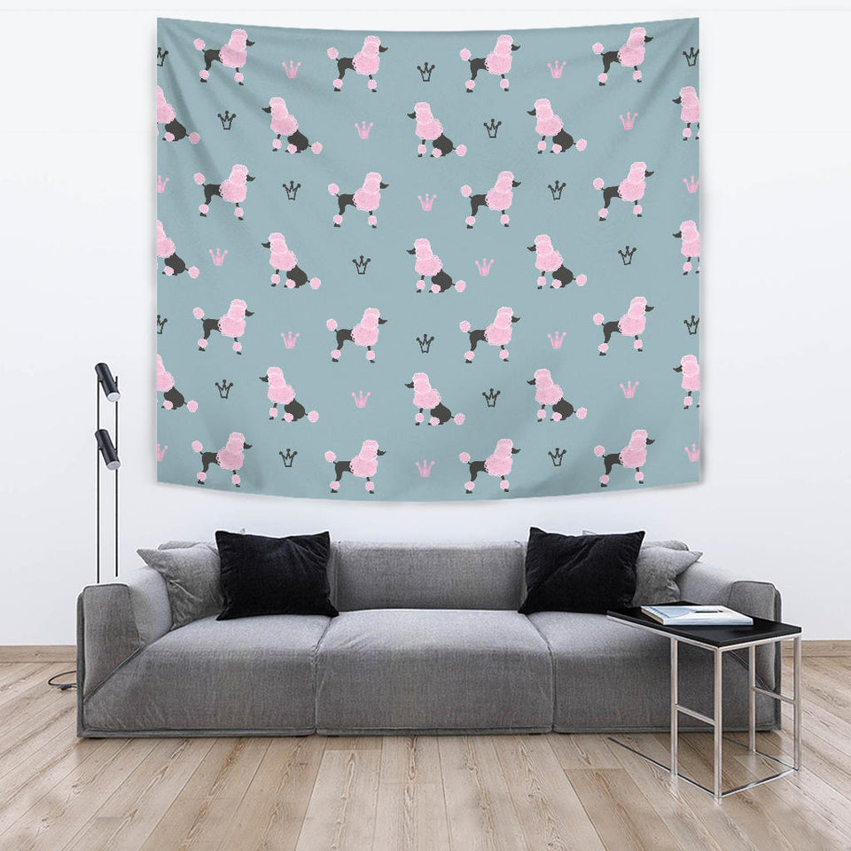 Poodle Dog Pattern Wall Tapestry