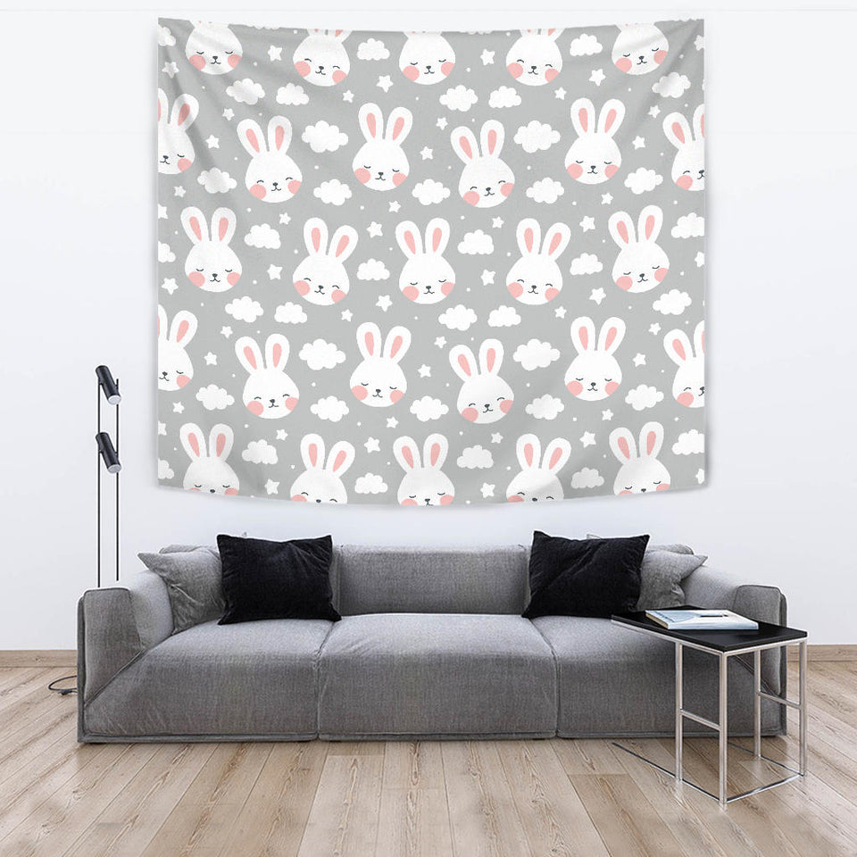 Rabbit Cloud Pattern Wall Tapestry