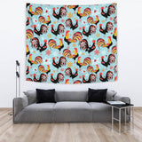 Rooster Chicken Cock Snowfalke Wall Tapestry