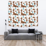 Sea Lion Seals Jellyfish Pattern Wall Tapestry