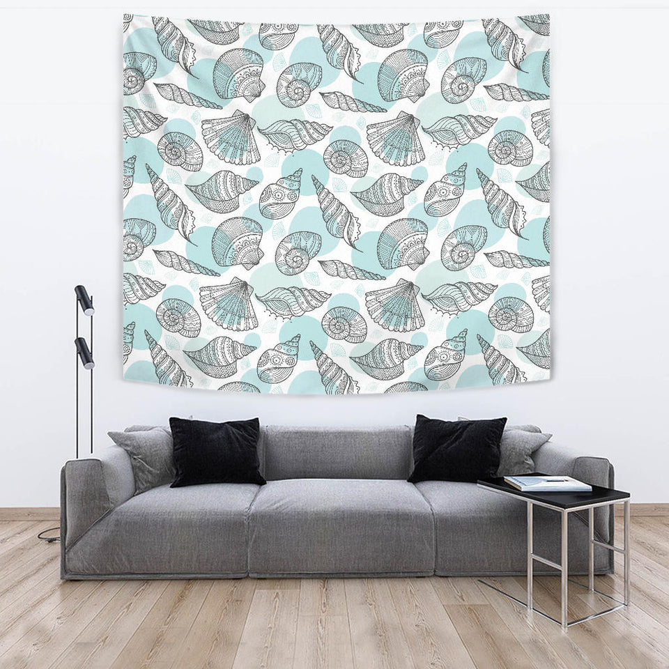 Shell Polynesian Tribal  Wall Tapestry