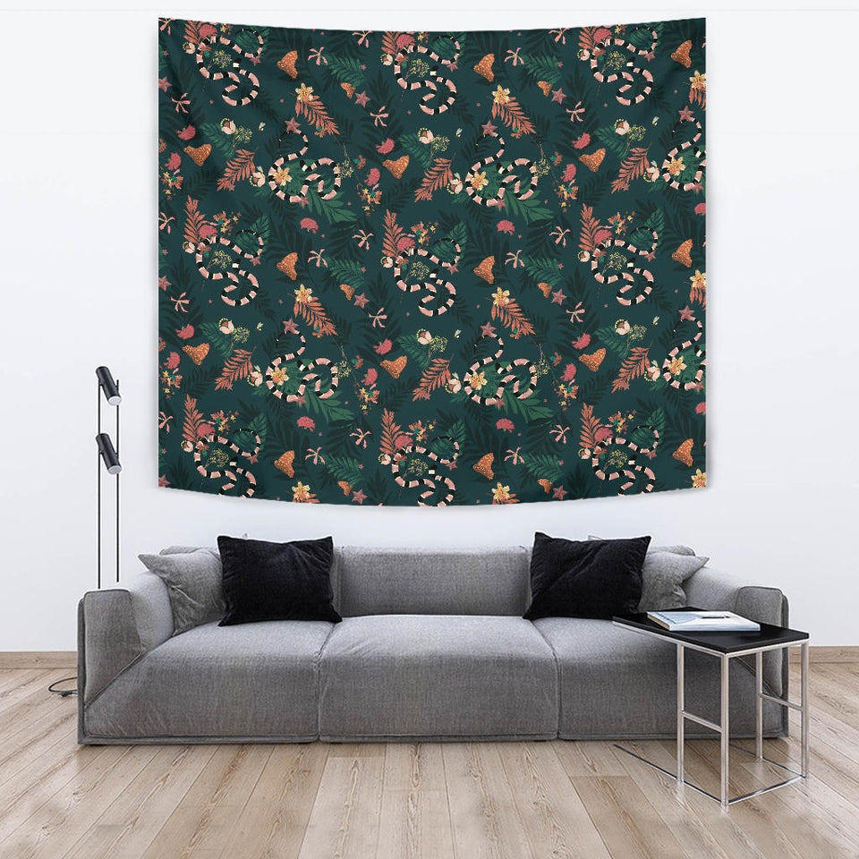 Snake Forest Pattern Wall Tapestry