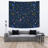 Space Pattern With Planets, Comets, Constellations And Stars Wall Tapestry