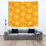 Sun Orange Background Wall Tapestry