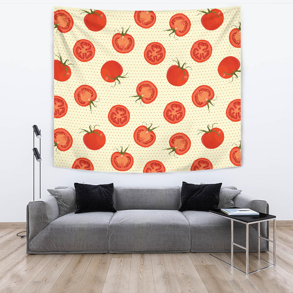 Tomato Dot Background Wall Tapestry