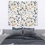 Anchors Rudders Pattern Wall Tapestry