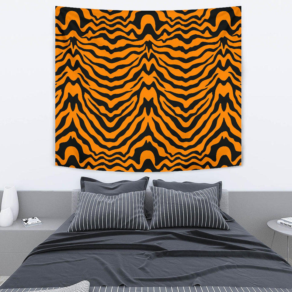 Bengal Tigers Skin Print Pattern Wall Tapestry
