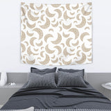 Cool Gold Moon Abstract Pattern Wall Tapestry
