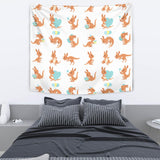 Cute Kangaroo Pattern Wall Tapestry