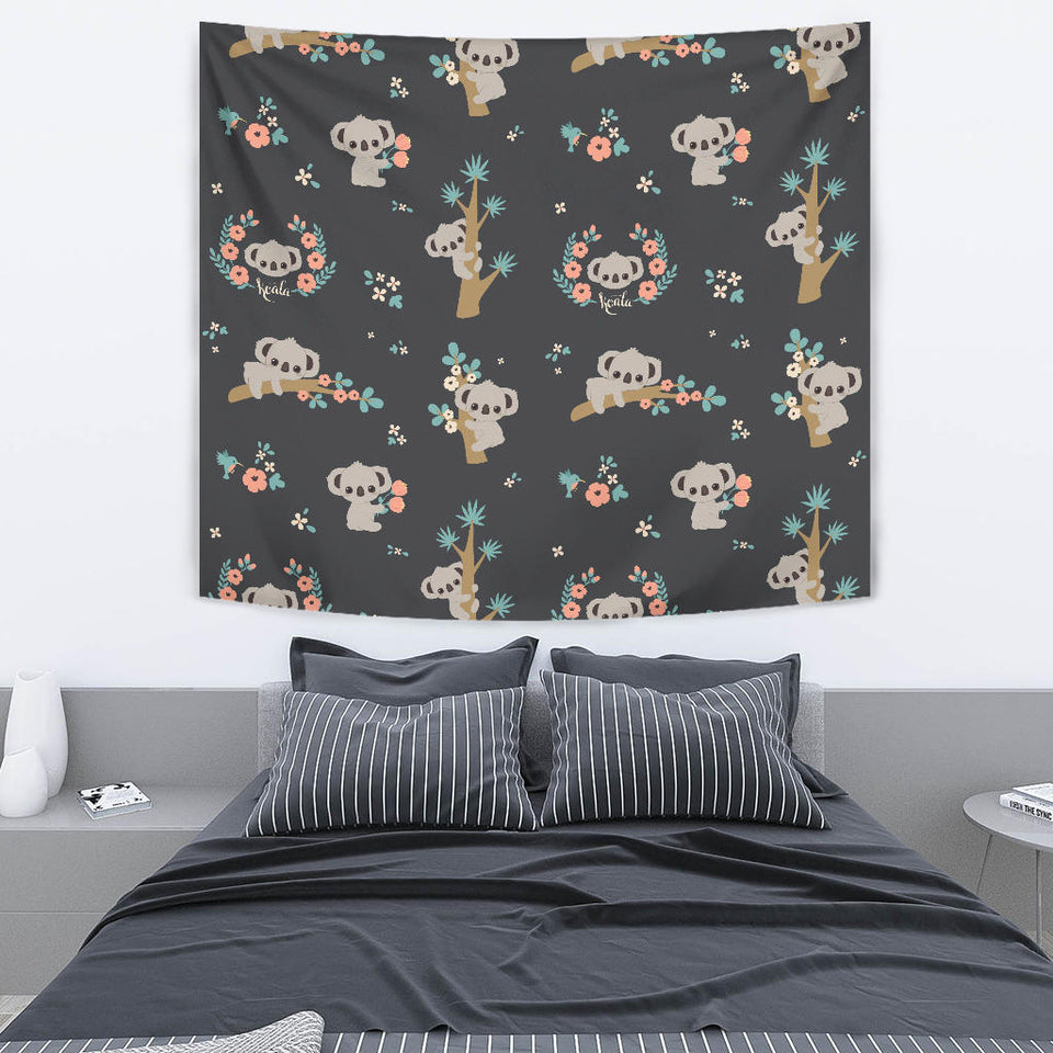 Cute Koala Pattern Wall Tapestry