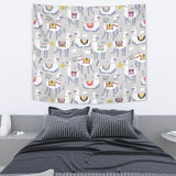 Cute Llama Alpaca Pattern Wall Tapestry