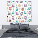 Cute Owl Pattern Wall Tapestry