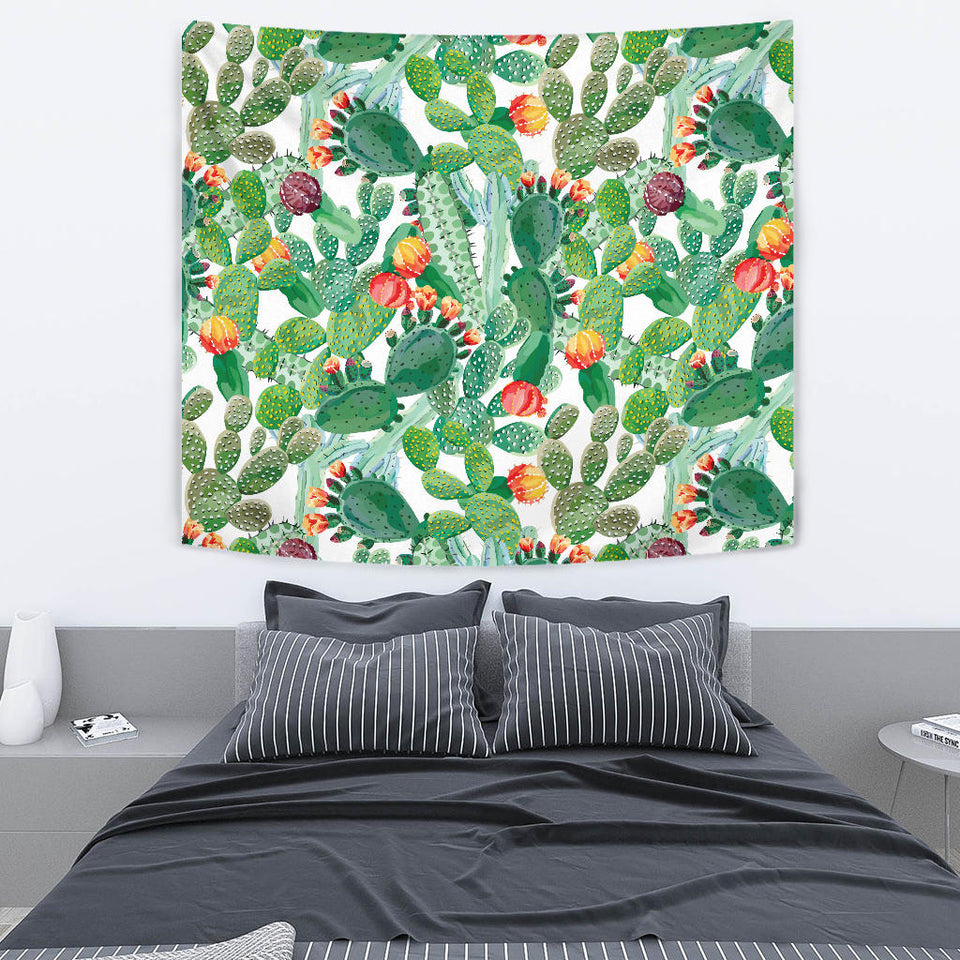 Cactus Design Pattern Copy Wall Tapestry