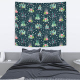 Cactus Glass Terrarium Pattern Wall Tapestry
