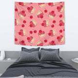 Cake Cherry Pattern Wall Tapestry