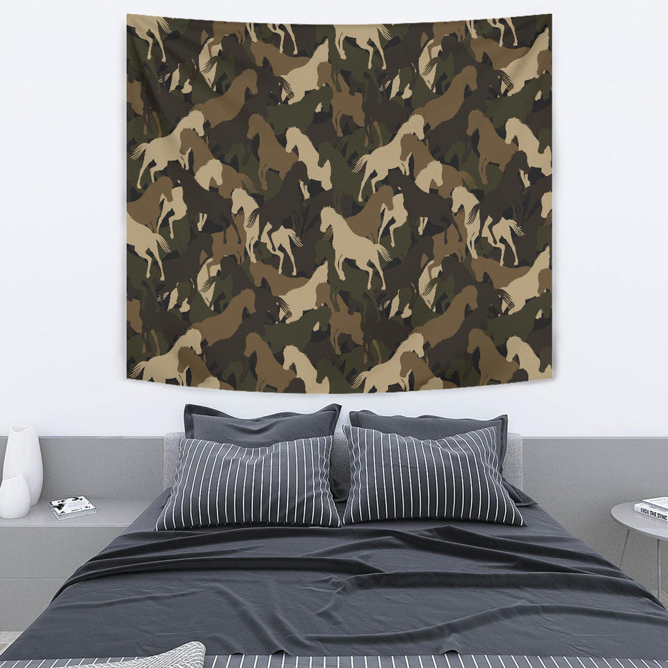 Horse Camo Camouflage Pattern Wall Tapestry