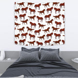 Horses Running Pattern Background Wall Tapestry