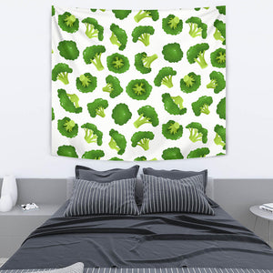 Cute Broccoli Pattern Wall Tapestry