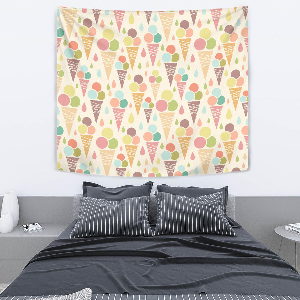 Ice Cream Cone Pattern Wall Tapestry