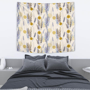 Lavender Modern Pattern Blackground Wall Tapestry
