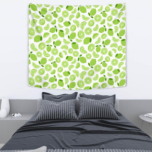Lime Design Pattern Wall Tapestry