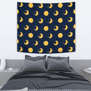 Moon Star Pattern Wall Tapestry