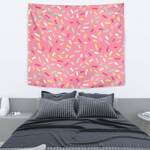Pink Donut Glaze Candy Pattern Wall Tapestry
