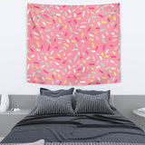 Pink Donut Glaze Candy Pattern Wall Tapestry