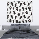 Ninja Pattern Plaid Background Wall Tapestry