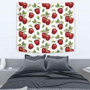 Red Apples Pattern Wall Tapestry