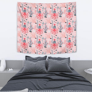Octopus Winter Hat Garland Fish Candy Seaweed Coral Starfish Wall Tapestry