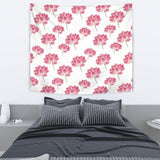 Pink Lotus Waterlily Pattern Wall Tapestry