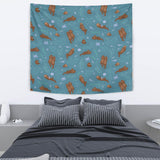 Sea Otters Pattern Wall Tapestry