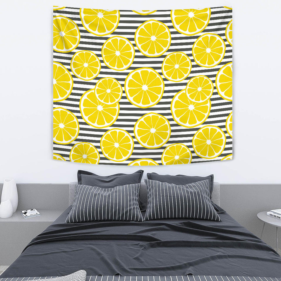 Slice Of Lemon Design Pattern Wall Tapestry
