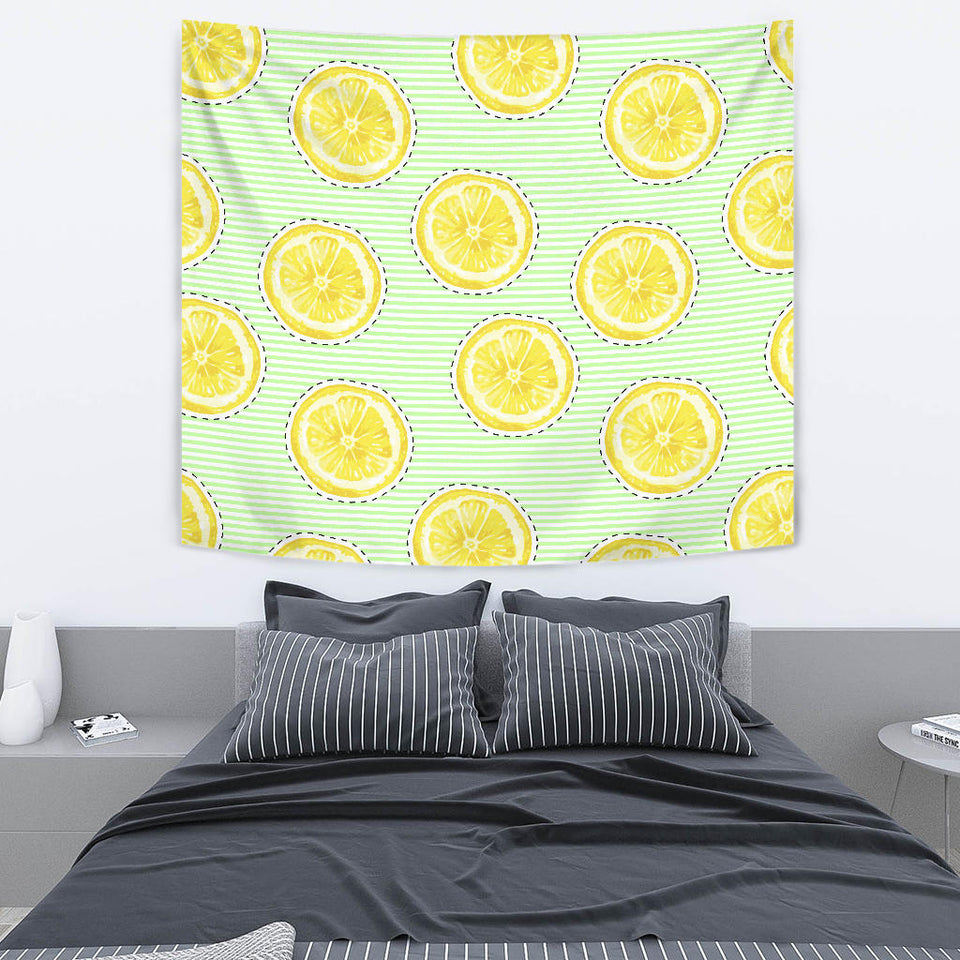 Slice Of Lemon Pattern Wall Tapestry