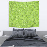 Slices Of Lime Pattern Wall Tapestry