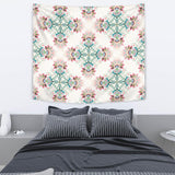 Square Floral Indian Flower Pattern Wall Tapestry