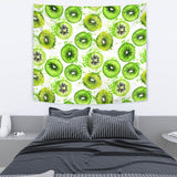 Watercolor Kiwi Pattern Wall Tapestry